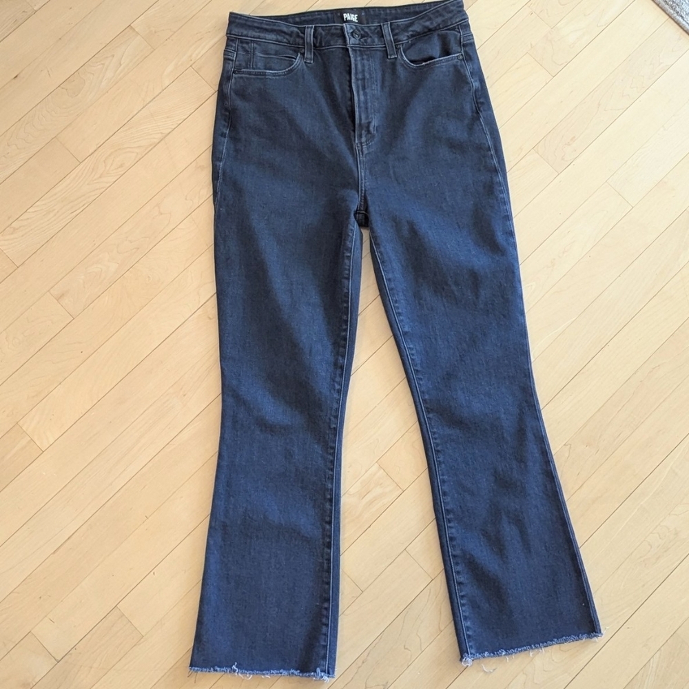 PAIGE DENIM Claudine High Rise Ankle Flare Crop Jeans Size 30
